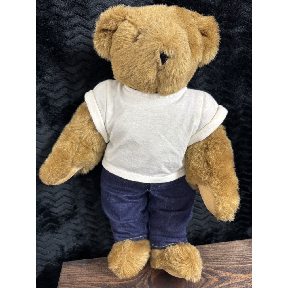 Vermont Teddy Bear Company Brown Momma's Boy Plush Bear with Shirt & Jeans